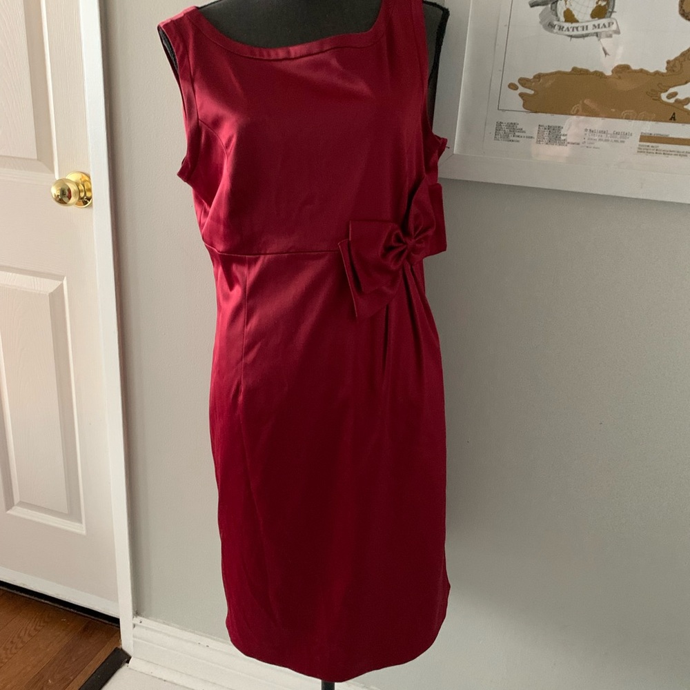 BNWT RW&Co burgundy Bow Prom Dress